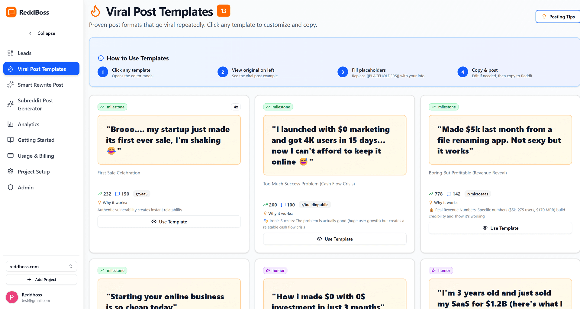 Viral Post Generator Dashboard